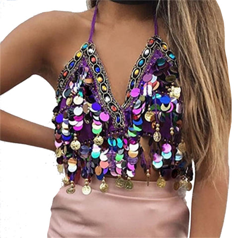Blusa Con Apliques De Colores Para Mujer - Talla única