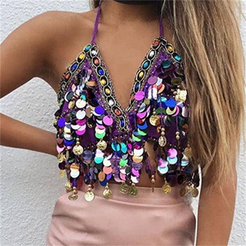 Blusa Con Apliques De Colores Para Mujer - Talla única