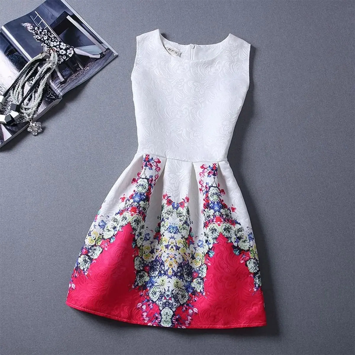 Vestido Corto Elegante Para Mujer De Flores